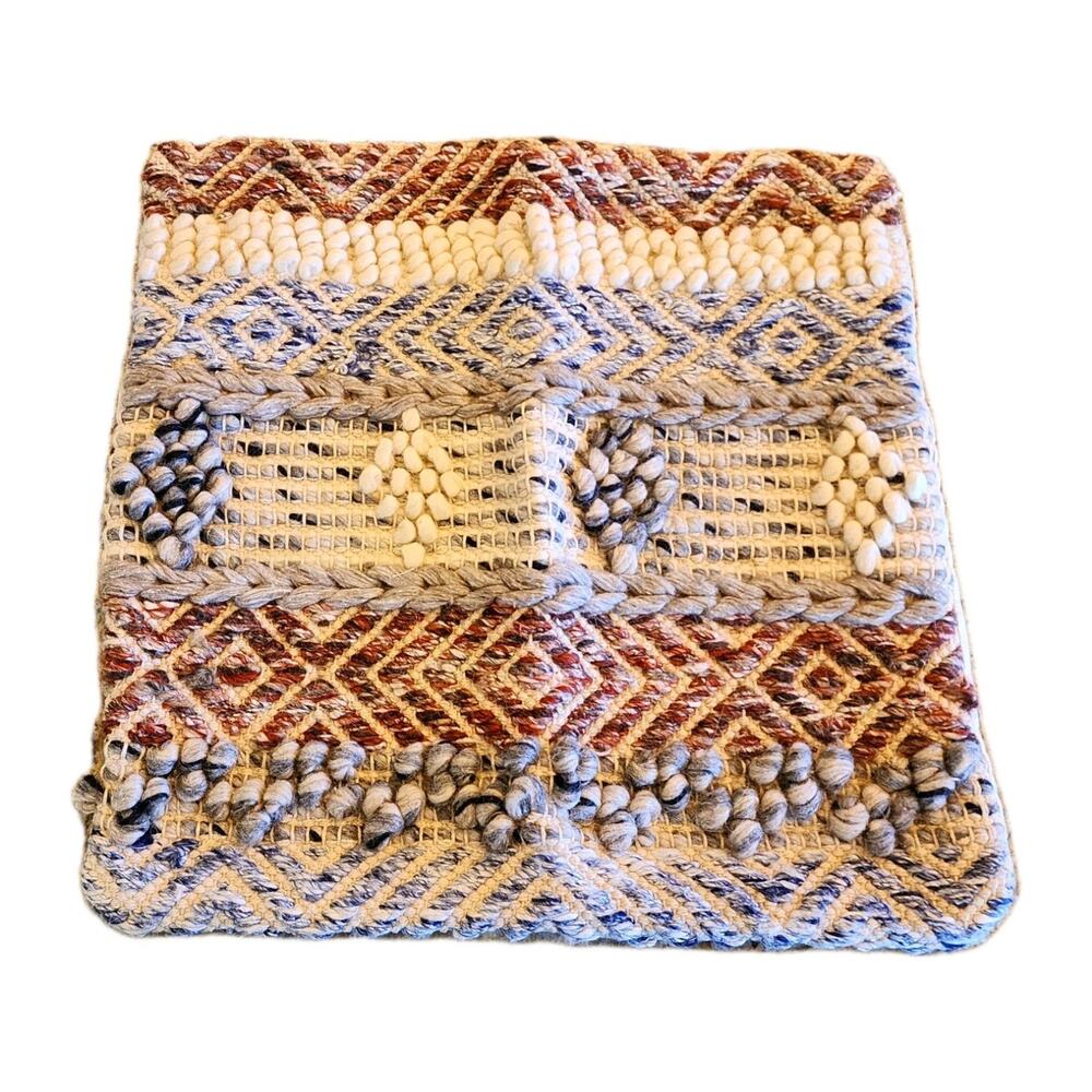Merchant 41 Wool Blend BOHO Tribal Aztec GEOMETRIC Woven Pillowcover 18x18